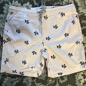 Men's Pineapple Print Swim Shorts - pink and Blue